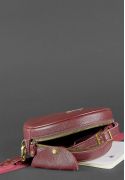 Фото Круглая кожаная женская сумочка Tablet Марсала